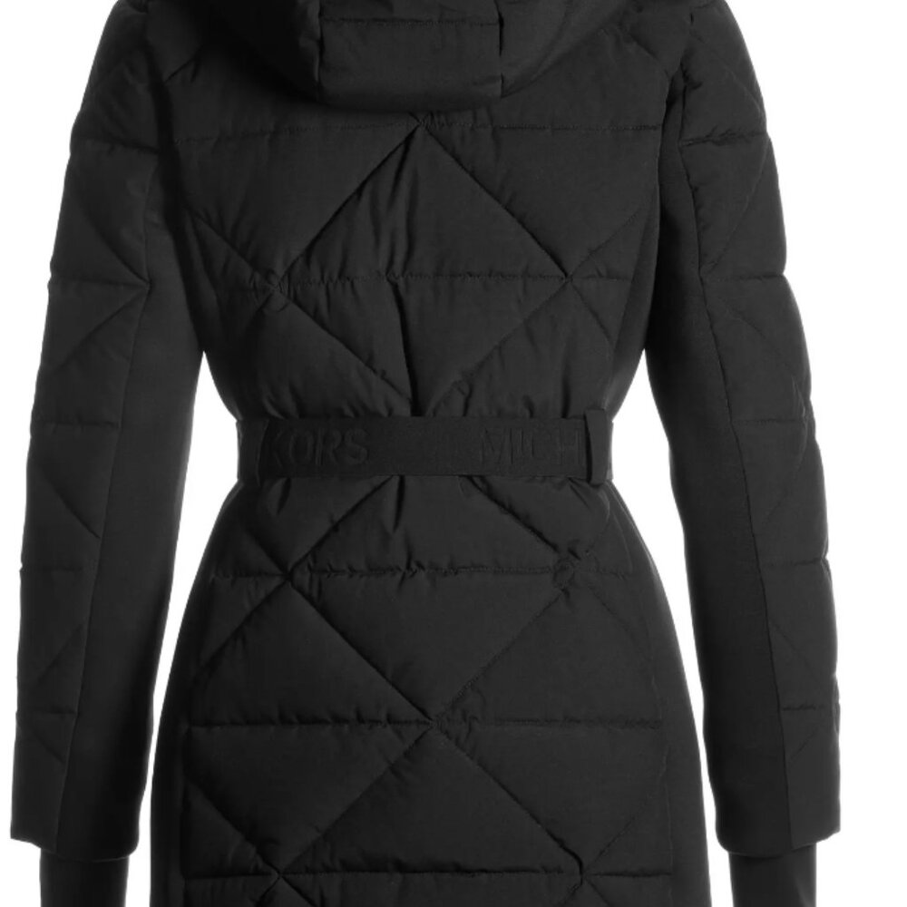 Michael Kors Black Hooded Puffer Coat - Picture 5 of 5